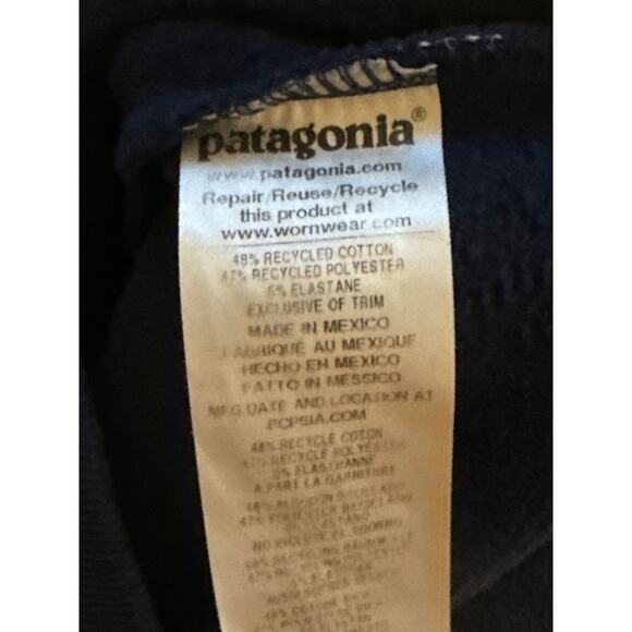 PATAGONIA Mens P-6 Logo Uprisal Hoody Navy Blue Small Regular Fit Long Sleeve - Picture 6 of 7